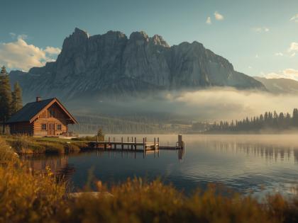 Mountain Cabin on Lake